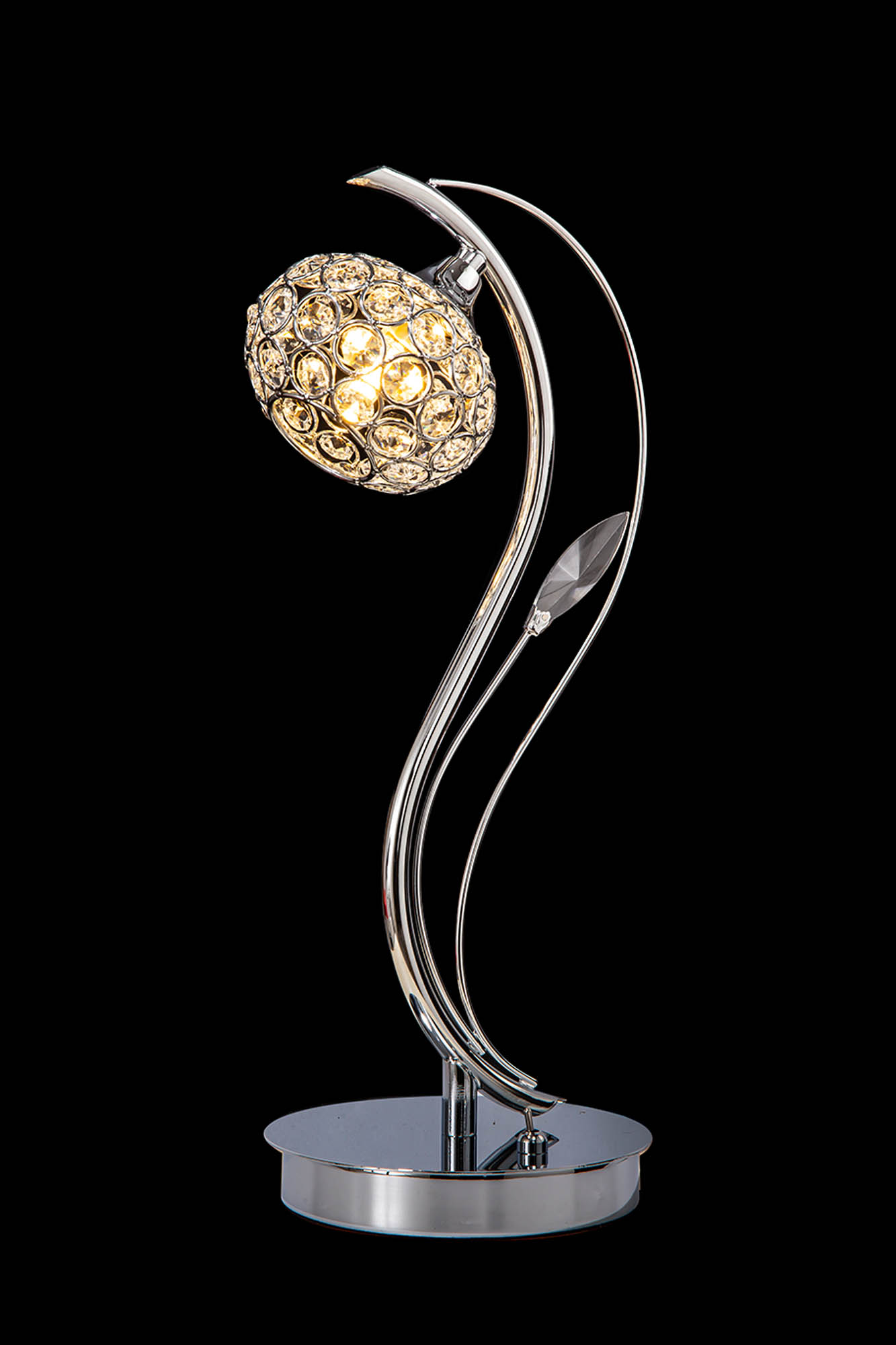 Leimo Polished Chrome Crystal Table Lamps Diyas Armed Table Lamps Leimo Polished Chrome Crystal Table Lamps Diyas Armed Table Lamps
